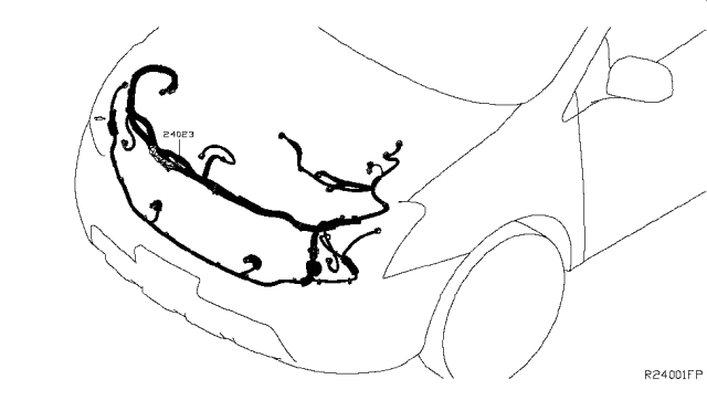 2018 Nissan Rogue Harness-Sub Diagram for 24023-7FC0A