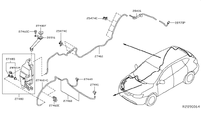 2017 Nissan Rogue Hybrid Windshield Washer Diagram