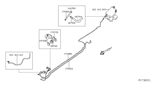2019 Nissan Rogue Tube Assy-Fuel Feed Diagram for 17502-4CY0A