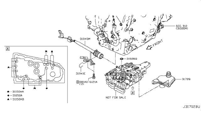 2017 Nissan Rogue Hybrid Control Valve (ATM) Diagram 2