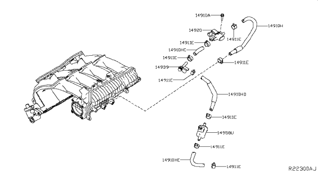 2017 Nissan Rogue Engine Control Vacuum Piping Diagram 2