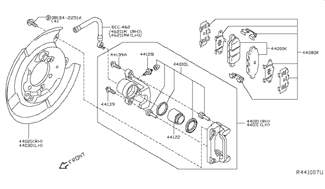 2017 Nissan Rogue Hybrid Rear Brake Diagram 1