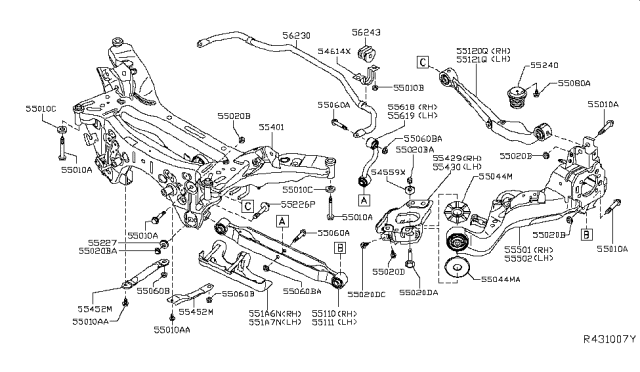 2017 Nissan Rogue Hybrid Rear Suspension Diagram 2