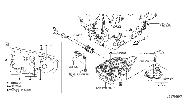 2018 Nissan Rogue Strainer Assy-Oil Diagram for 31728-3ZX0A