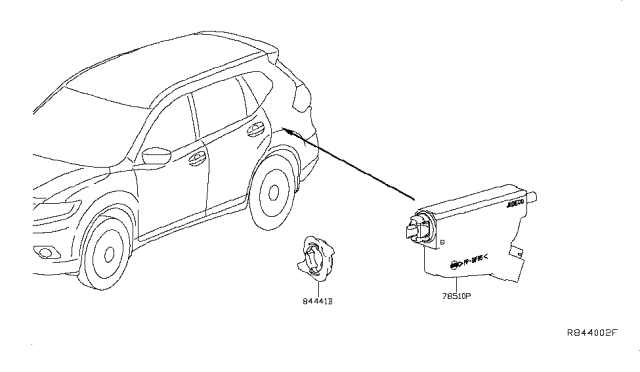 2017 Nissan Rogue Actuator Assy-Fuel Lid Opener Diagram for 78850-AR00A