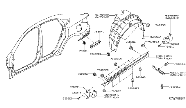 2015 Nissan Altima Body Side Fitting Diagram 2