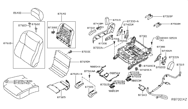 2016 Nissan Altima Front Seat Diagram 5