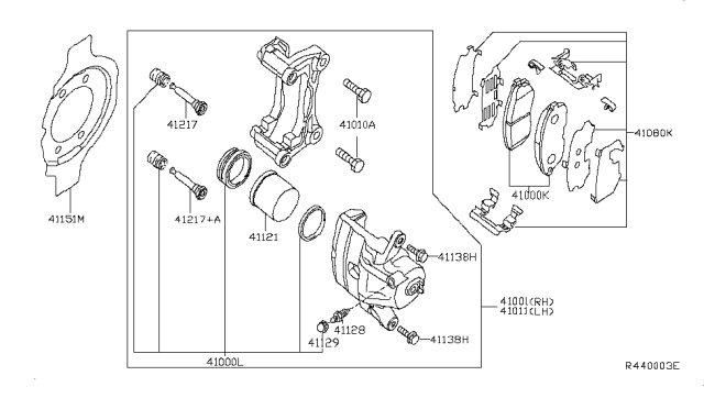 2016 Nissan Altima Plate-BAFFLE Diagram for 41161-3TA5A