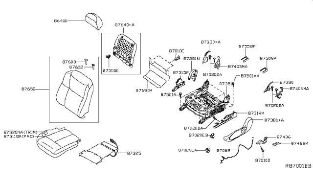 HEADREST-FRT Diagram for 86400-9HU0A