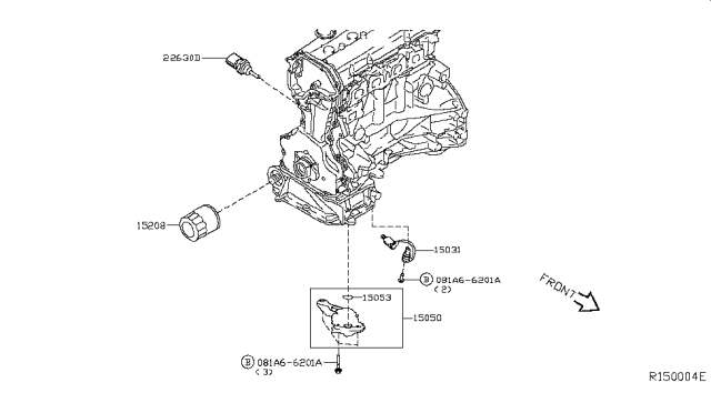 2015 Nissan Altima Lubricating System Diagram 1