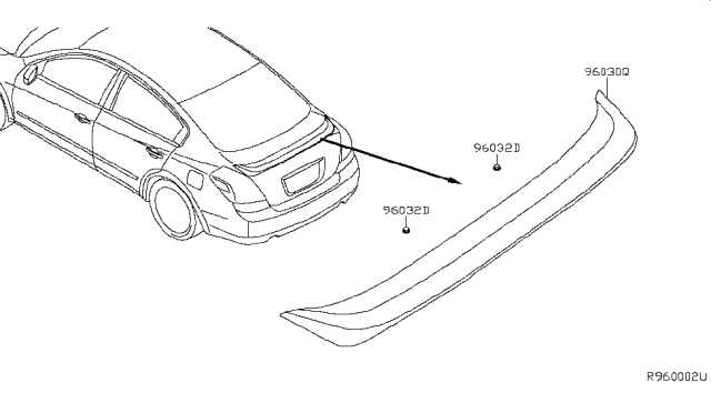 2016 Nissan Altima Air Spoiler Diagram 1