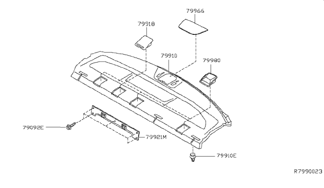 2013 Nissan Altima Cover-Child Anchor Diagram for 79980-3TA0A