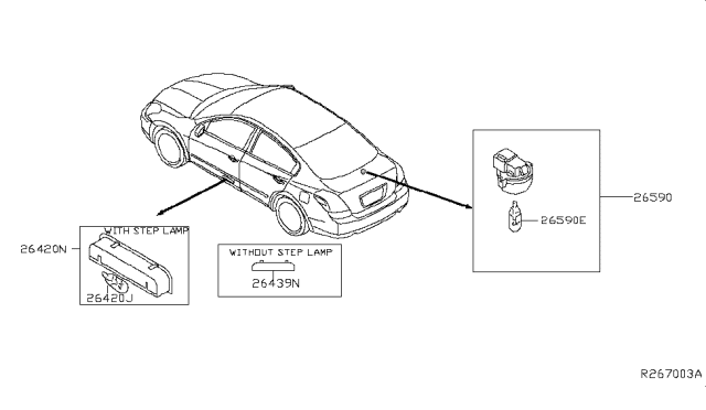 2017 Nissan Altima Bracket-BAFFLE, LH Diagram for 26439-9HP0A