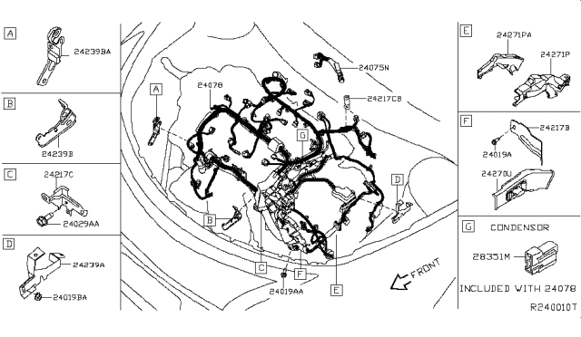 2014 Nissan Altima Harness-EGI Diagram for 24011-3TA0A