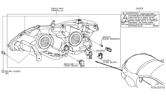 2016 Nissan Altima Headlamp Diagram 4