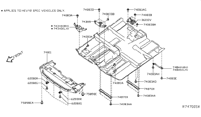 2014 Nissan Altima Bracket-GUSS Front,RH Diagram for G43H4-3TAMD