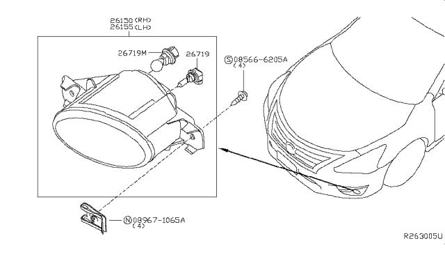 2017 Nissan Altima Fog,Daytime Running & Driving Lamp Diagram 2