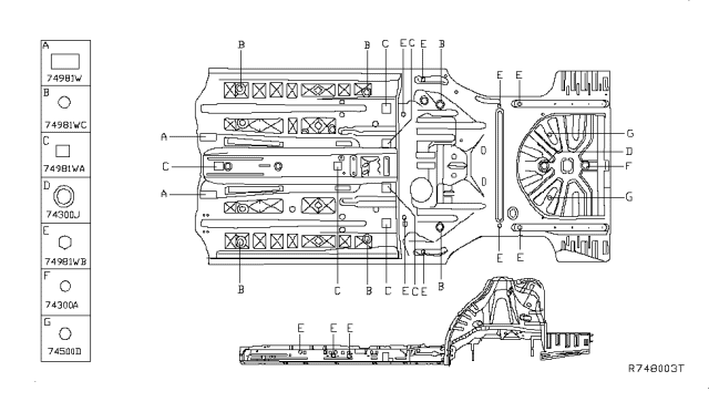 2016 Nissan Altima Floor Fitting Diagram 1