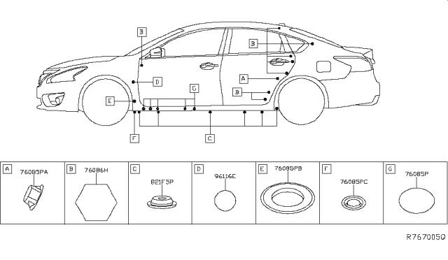 2015 Nissan Altima Body Side Fitting Diagram 3