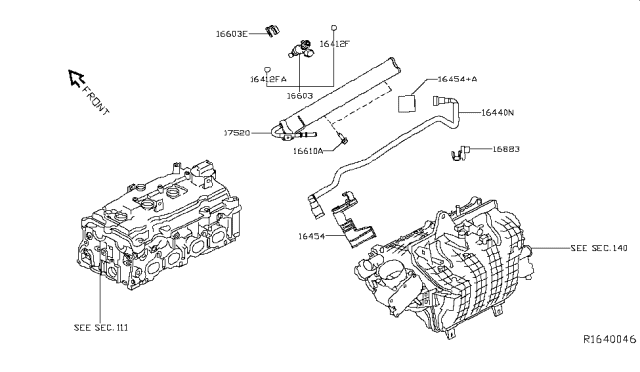 2016 Nissan Altima Fuel Strainer & Fuel Hose Diagram 1