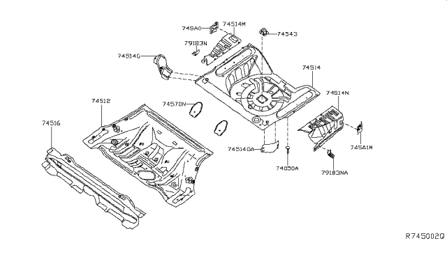 2018 Nissan Altima Floor Panel (Rear) Diagram