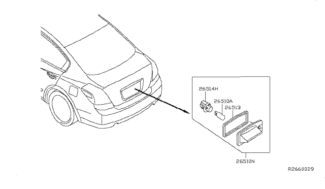 2018 Nissan Altima Licence Plate Lamp Diagram