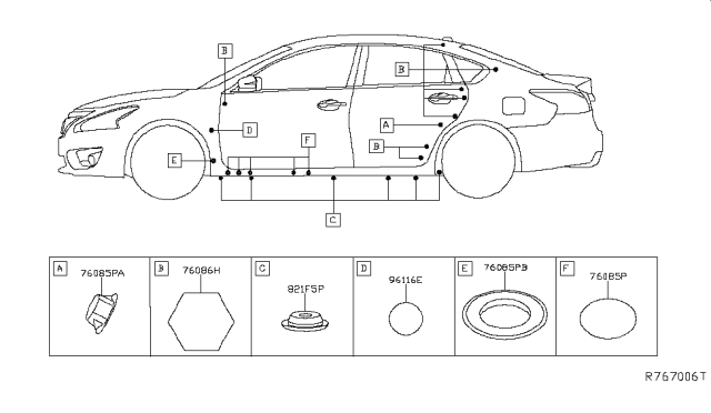 2016 Nissan Altima Body Side Fitting Diagram 3
