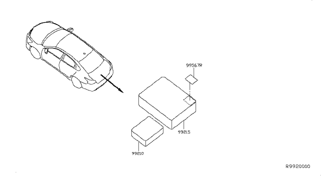 2014 Nissan Altima Sedan First Aid Parts Diagram