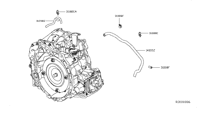 2014 Nissan Altima Auto Transmission,Transaxle & Fitting Diagram 4