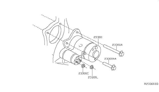 2015 Nissan Altima Motor Assy-Starter Diagram for 23300-9HP0A