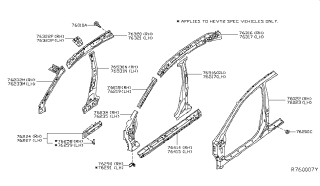 2017 Nissan Altima Pillar-Front,Inner Upper LH Diagram for G6231-9HUMA