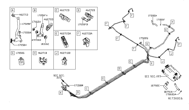 2017 Nissan Altima Insulator-Support Diagram for 18316-7Y000