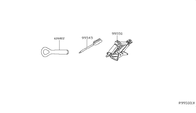 2015 Nissan Altima Tool Kit & Maintenance Manual Diagram 1