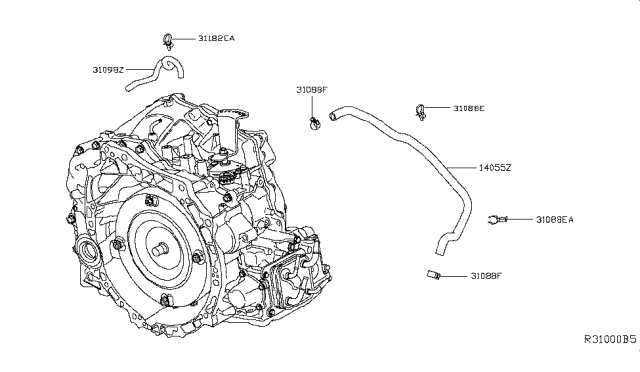 2015 Nissan Altima Auto Transmission,Transaxle & Fitting Diagram 6