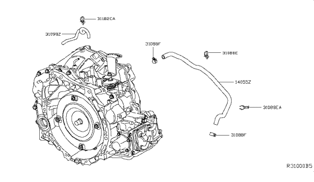 2016 Nissan Altima Auto Transmission,Transaxle & Fitting Diagram 3