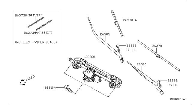 2015 Nissan Altima Windshield Wiper Diagram 1