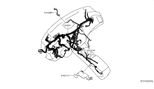 2018 Nissan Altima Harness-Main Diagram for 24010-9HT0M