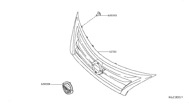 2014 Nissan Altima Screw Diagram for 68599-1LA0A