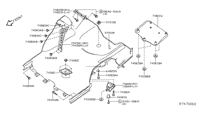 2016 Nissan Altima Floor Fitting Diagram 6