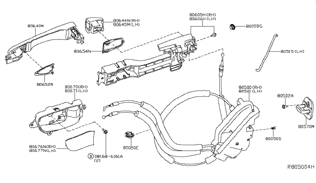 2018 Nissan Altima Front Right (Passenger-Side) Door Lock Actuator Diagram for 80500-3TA0B