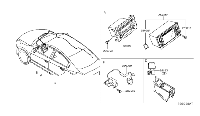 2013 Nissan Altima Audio & Visual Diagram 2