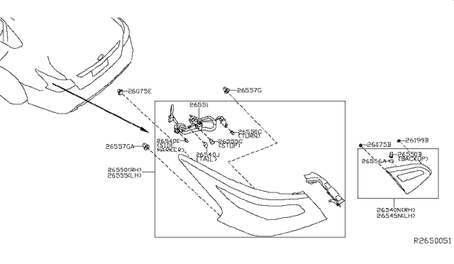 2018 Nissan Altima Rear Combination Lamp Diagram 1