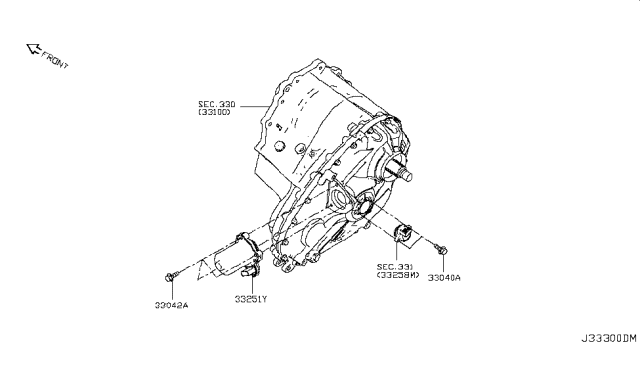 2016 Nissan Titan Transfer Shift Lever,Fork & Control Diagram 3