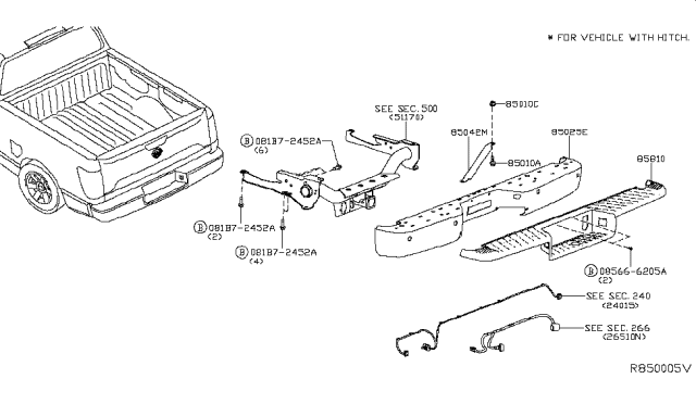 2019 Nissan Titan Rear Bumper Diagram 3