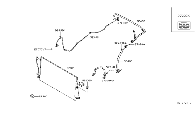 2019 Nissan Titan Condenser,Liquid Tank & Piping Diagram 1