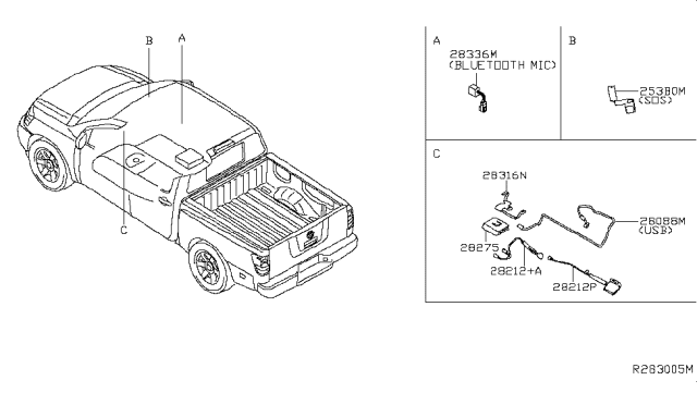 2017 Nissan Titan Box-TELEMATIC Diagram for 28275-5AA0C