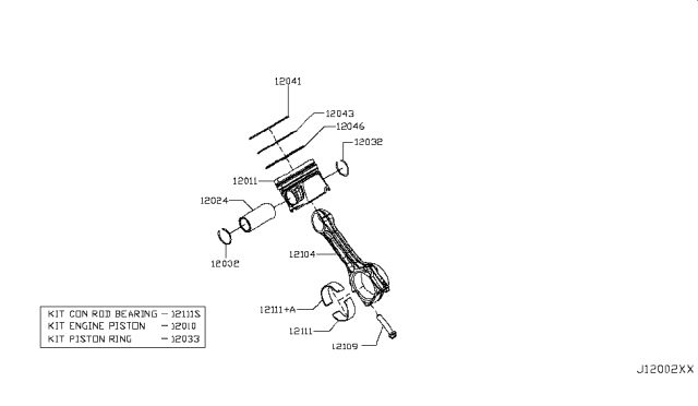 2018 Nissan Titan Piston,Crankshaft & Flywheel Diagram 2