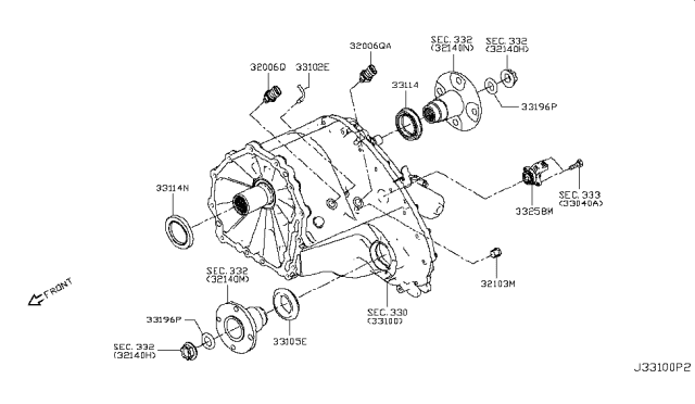 2017 Nissan Titan Plug-Drain Diagram for 32103-4JA1A