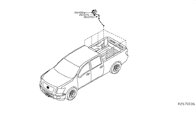 2017 Nissan Titan Lamp Assembly-Rear Body Diagram for 26490-EZ00A