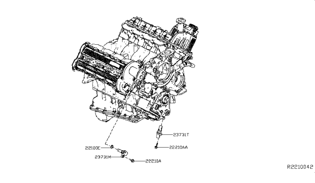 2016 Nissan Titan Crankshaft Position Sensor Diagram for 23731-EZ40B